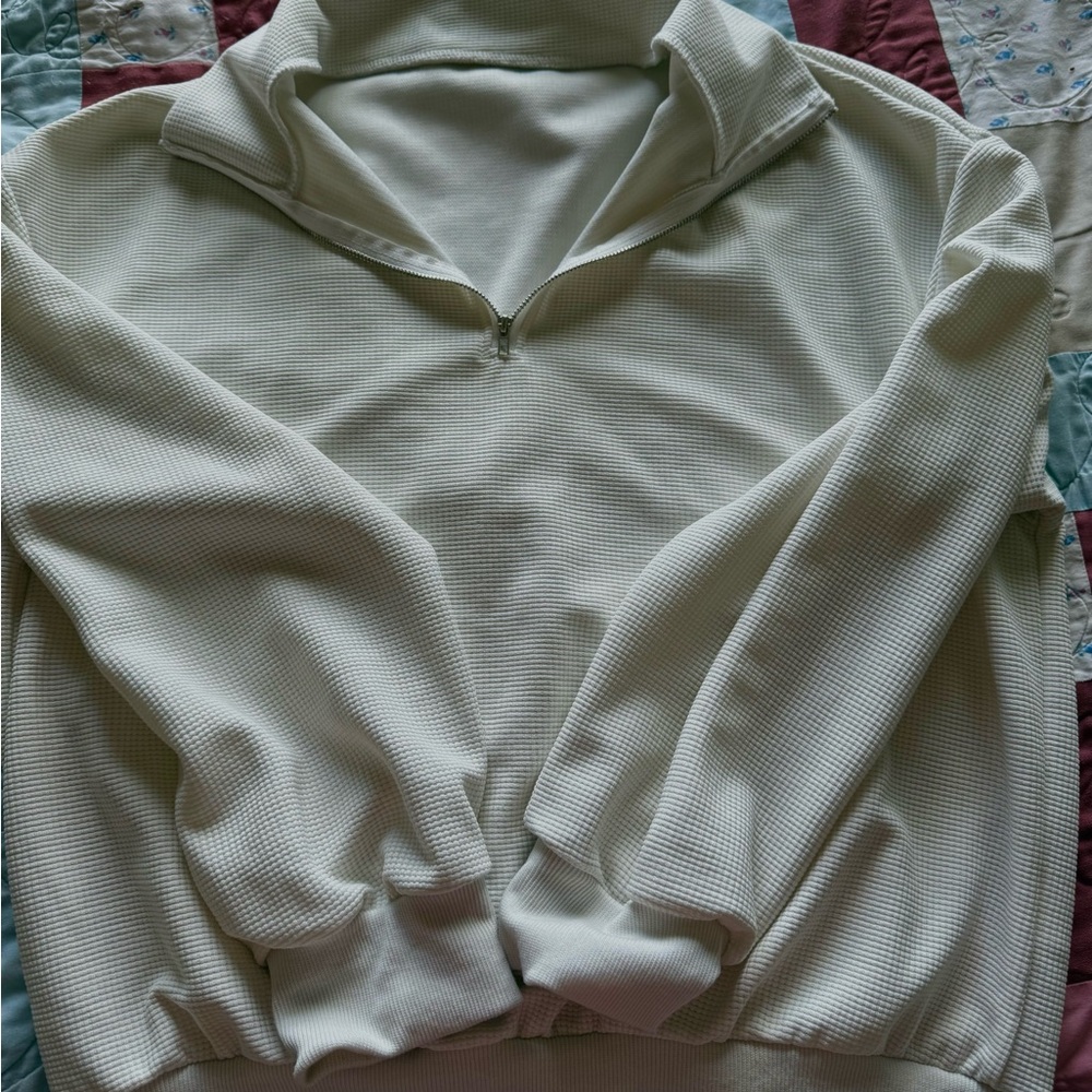white half zip